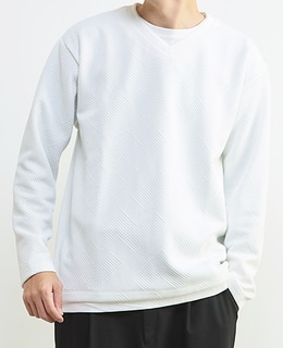 【MASTER FRAME/マスターフレーム】ブリスタージャガード長袖フェイクレイヤードTシャツ