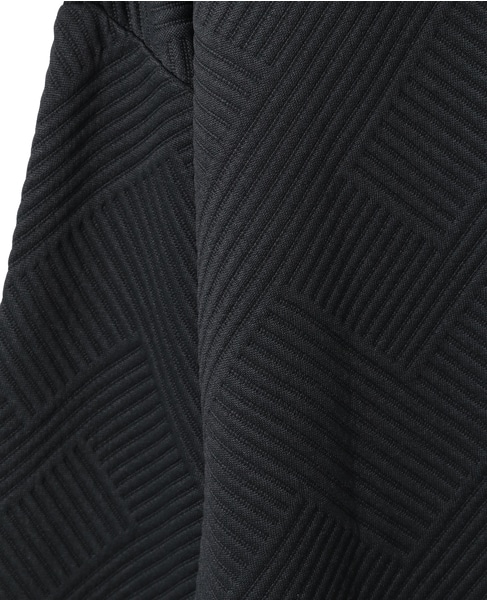 【MASTER FRAME/マスターフレーム】ブリスタージャガード長袖フェイクレイヤードTシャツ 詳細画像 ブラック 7