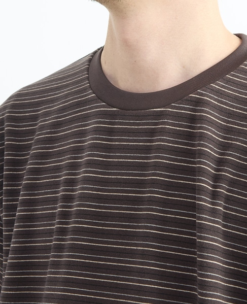 【MASTER FRAME/マスターフレーム】微起毛ボーダークルーネック ロングスリーブTシャツ 詳細画像 ホワイト 6