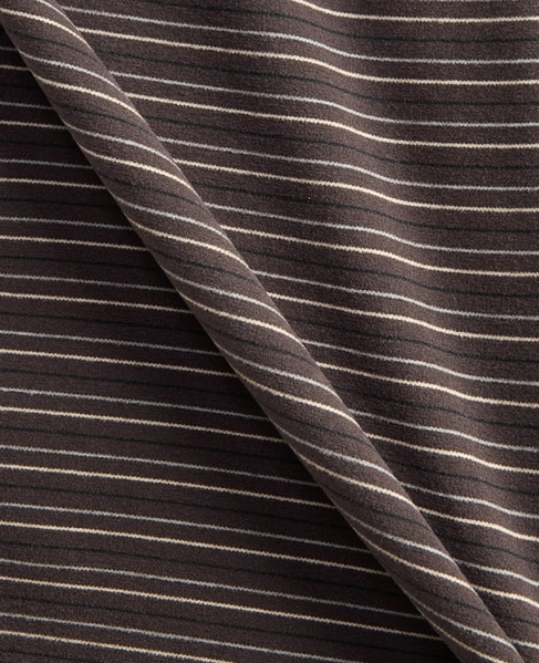 【MASTER FRAME/マスターフレーム】微起毛ボーダークルーネック ロングスリーブTシャツ 詳細画像 ホワイト 9