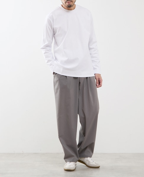 COOL TOUCH COTTON / シルケットスムーススタンダード長袖Tシャツ 詳細画像 ホワイト 15