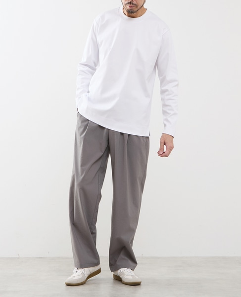 COOL TOUCH COTTON / シルケットスムーススタンダード長袖Tシャツ 詳細画像 ホワイト 16