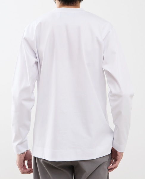 COOL TOUCH COTTON / シルケットスムーススタンダード長袖Tシャツ 詳細画像 ホワイト 4