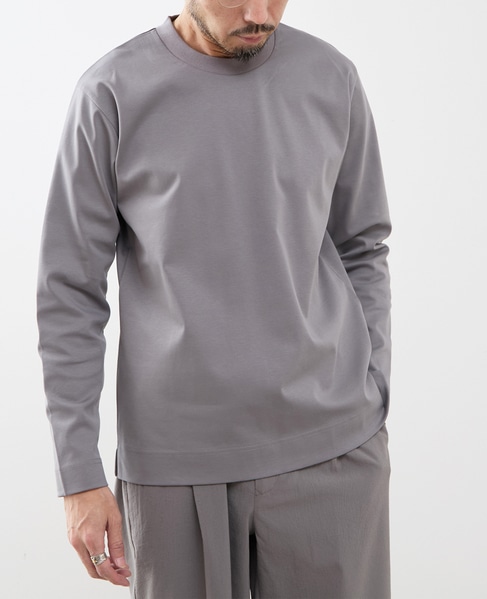 COOL TOUCH COTTON / シルケットスムーススタンダード長袖Tシャツ 詳細画像 グレー 3