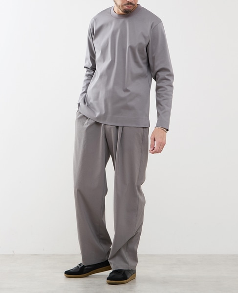 COOL TOUCH COTTON / シルケットスムーススタンダード長袖Tシャツ 詳細画像 グレー 4