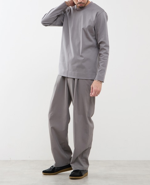 COOL TOUCH COTTON / シルケットスムーススタンダード長袖Tシャツ 詳細画像 グレー 5