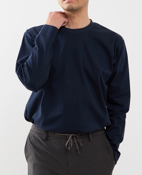 COOL TOUCH COTTON / シルケットスムーススタンダード長袖Tシャツ 詳細画像 グレー 6