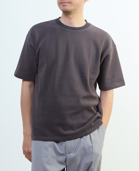 【MASTER FRAME/マスターフレーム】ロールネックTシャツ 詳細画像 チャコールグレー 1