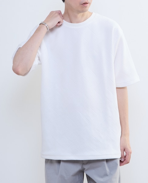 【MASTER FRAME/マスターフレーム】ブリスタージャガードクルーネックTシャツ 詳細画像 ホワイト 12