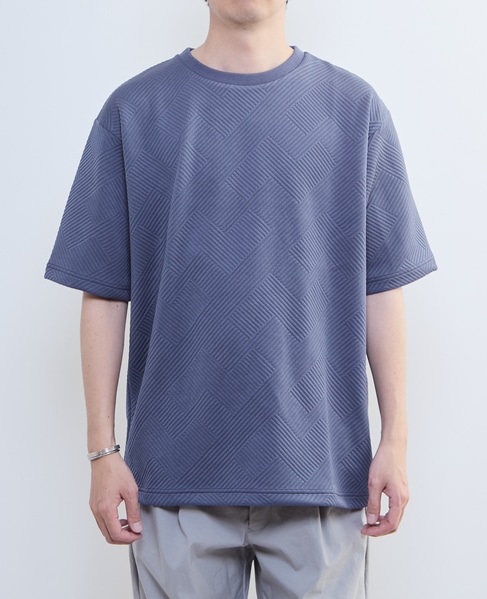 【MASTER FRAME/マスターフレーム】ブリスタージャガードクルーネックTシャツ 詳細画像 ホワイト 2