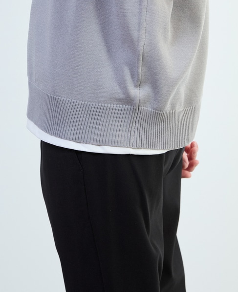 【MASTER FRAME/マスターフレーム】チルデンニットベスト×Tシャツ 詳細画像 ベージュ 8