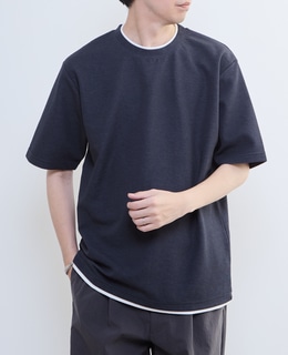 【MASTER FRAME/マスターフレーム】Wフェイスカノコ フェイクレイヤードTシャツ