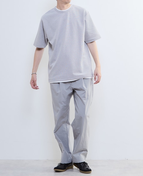 【MASTER FRAME/マスターフレーム】Wフェイスカノコ フェイクレイヤードTシャツ 詳細画像 グレー 14