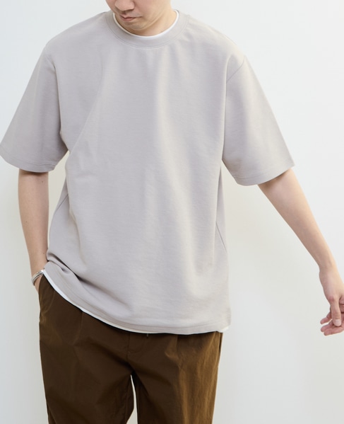 【MASTER FRAME/マスターフレーム】Wフェイスカノコ フェイクレイヤードTシャツ 詳細画像 グレー 16
