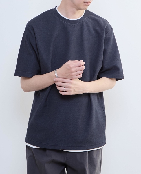 【MASTER FRAME/マスターフレーム】Wフェイスカノコ フェイクレイヤードTシャツ 詳細画像 グレー 24