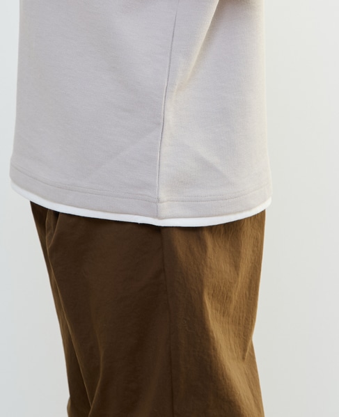 【MASTER FRAME/マスターフレーム】Wフェイスカノコ フェイクレイヤードTシャツ 詳細画像 グレー 7