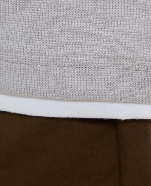 【MASTER FRAME/マスターフレーム】Wフェイスカノコ フェイクレイヤードTシャツ 詳細画像 グレー 8