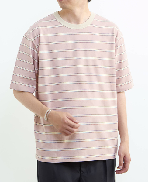 【MASTER FRAME/マスターフレーム】リンガーボーダーTシャツ 詳細画像 ピンク 1