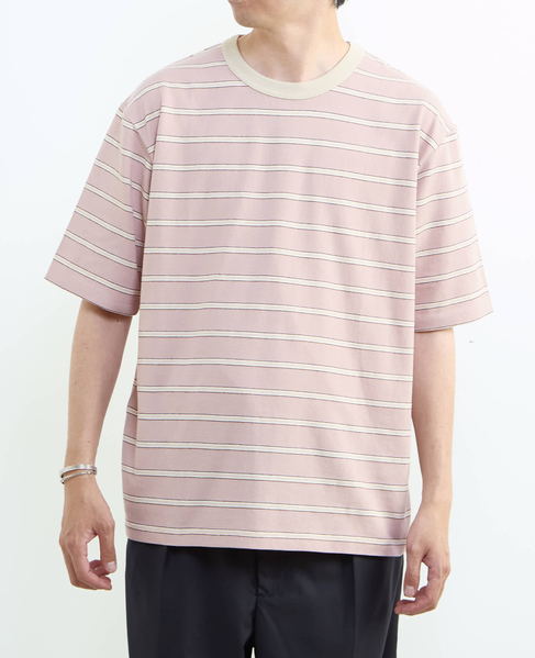 【MASTER FRAME/マスターフレーム】リンガーボーダーTシャツ 詳細画像 ピンク 11