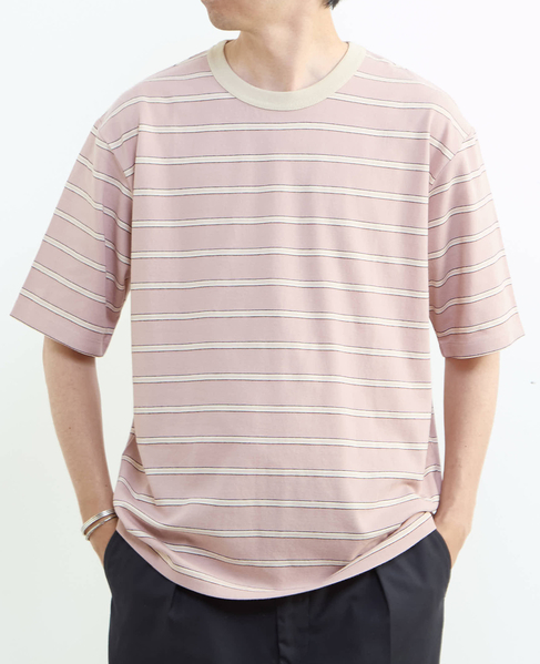 【MASTER FRAME/マスターフレーム】リンガーボーダーTシャツ 詳細画像 ピンク 12