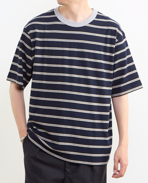 【MASTER FRAME/マスターフレーム】リンガーボーダーTシャツ 詳細画像 ネイビー 1