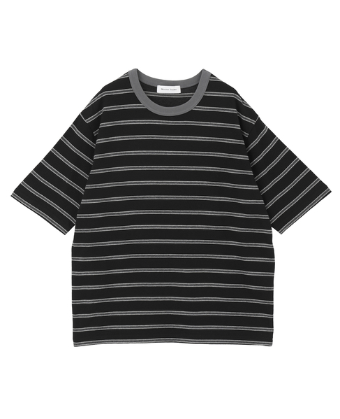【MASTER FRAME/マスターフレーム】リンガーボーダーTシャツ 詳細画像 ブラック 2