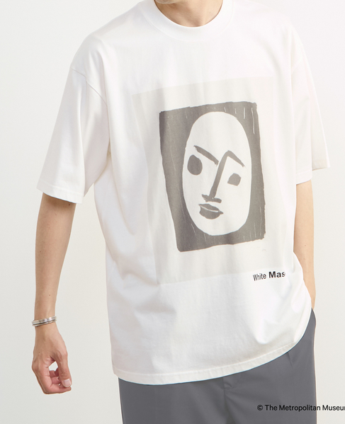 《コラボレーション》The Met × MEN'S MELROSE / コンテンポラリーアート プリントTシャツ 詳細画像 ホワイトＡ 1
