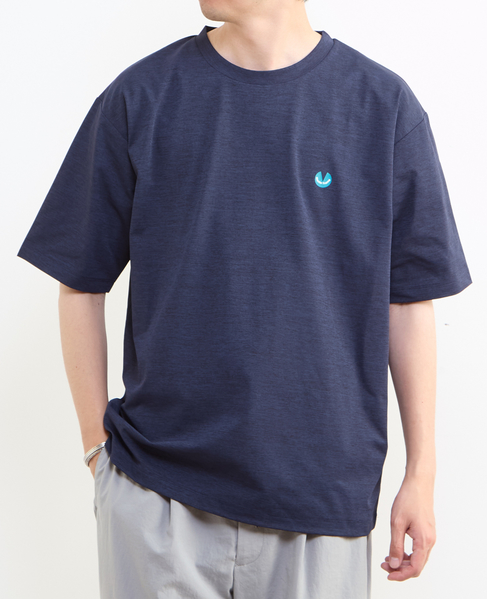 【MASTER FRAME/マスターフレーム】テックジャージワンポイントロゴTシャツ 詳細画像 ネイビー 1