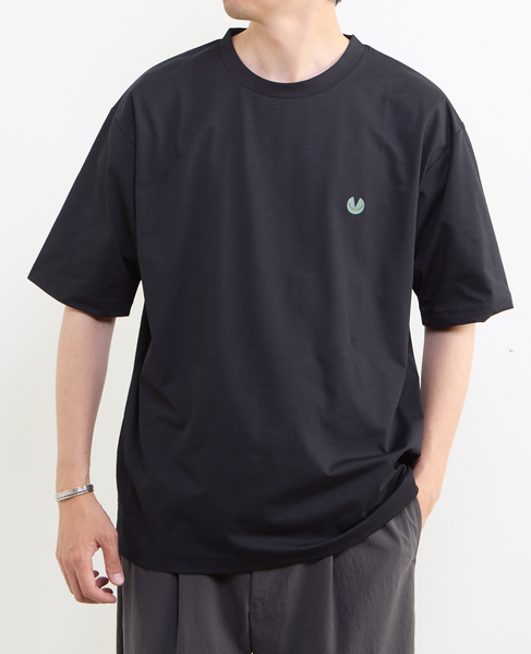 【MASTER FRAME/マスターフレーム】テックジャージワンポイントロゴTシャツ 詳細画像 ブラック 1