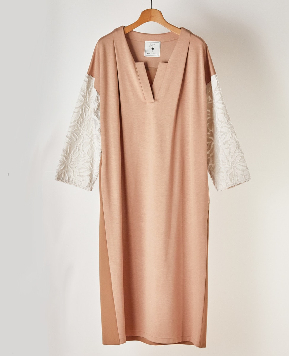 Stella Ciffon Times Soffitto別注 ジャガードスリーブワンピース 商品詳細 メルローズ公式通販 Melrose Store メルローズストア