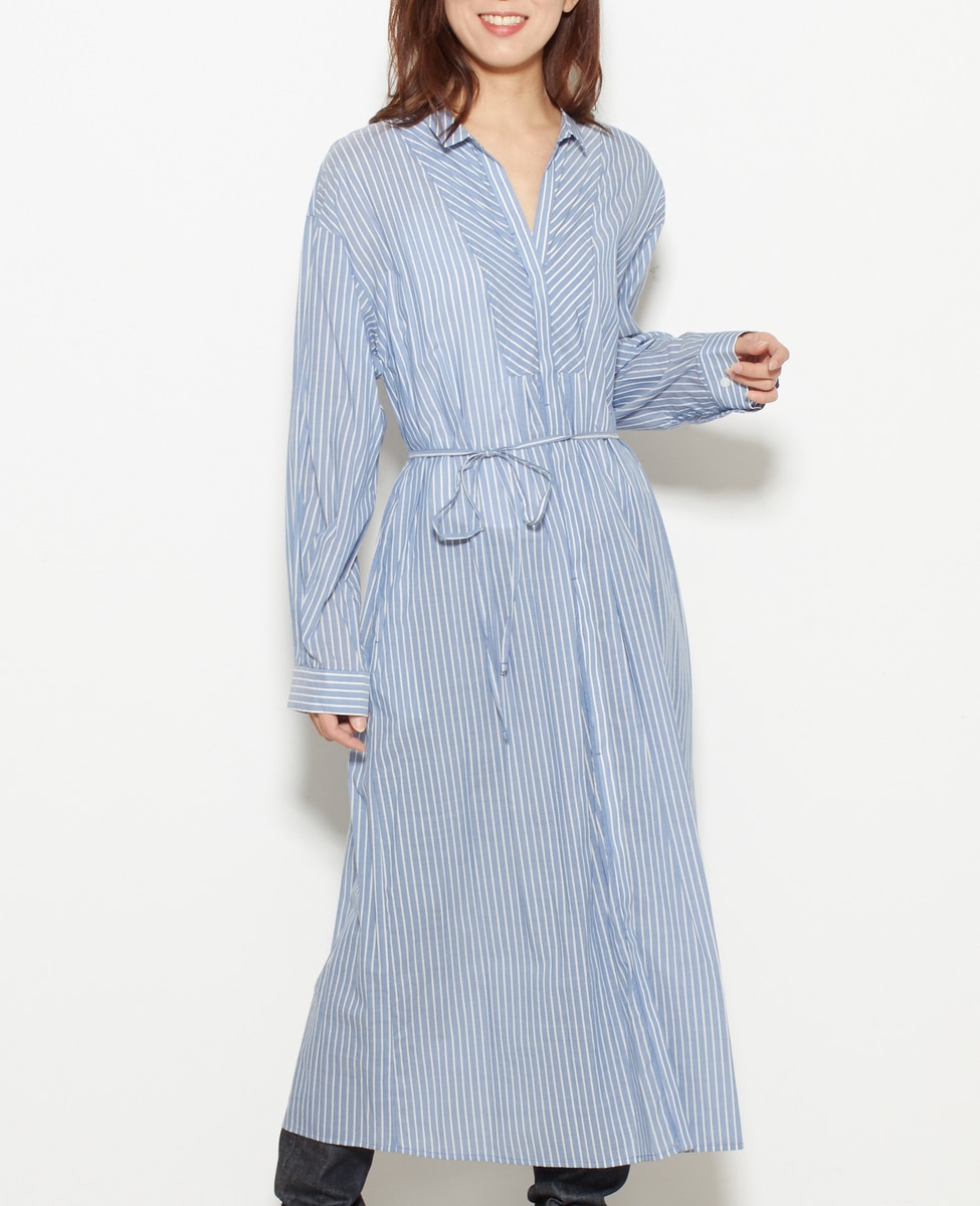 ストライプシャツワンピース 商品詳細 メルローズ公式通販 Melrose Store メルローズストア