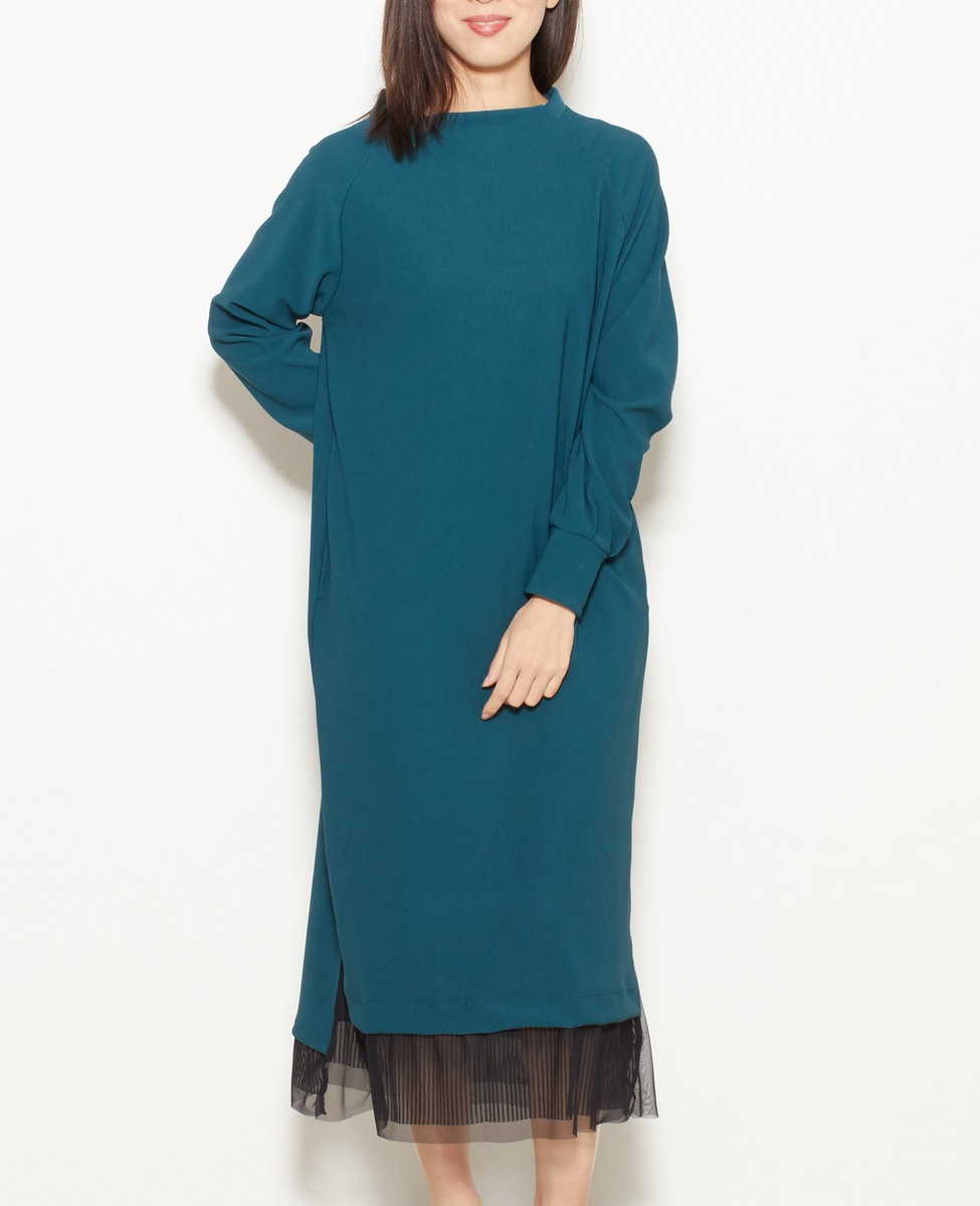 裾チュールボトルネックワンピース 商品詳細 メルローズ公式通販 Melrose Store メルローズストア