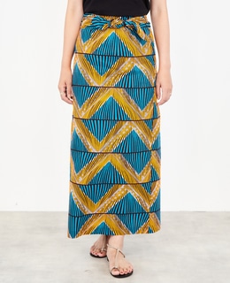 アフリカバティック柄スカート