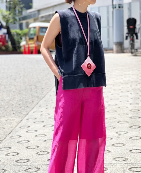 【Casablanca（カサブランカ）】LEATHER CARD HOLDER   AS22-BAG-007 詳細画像 ピンク 7