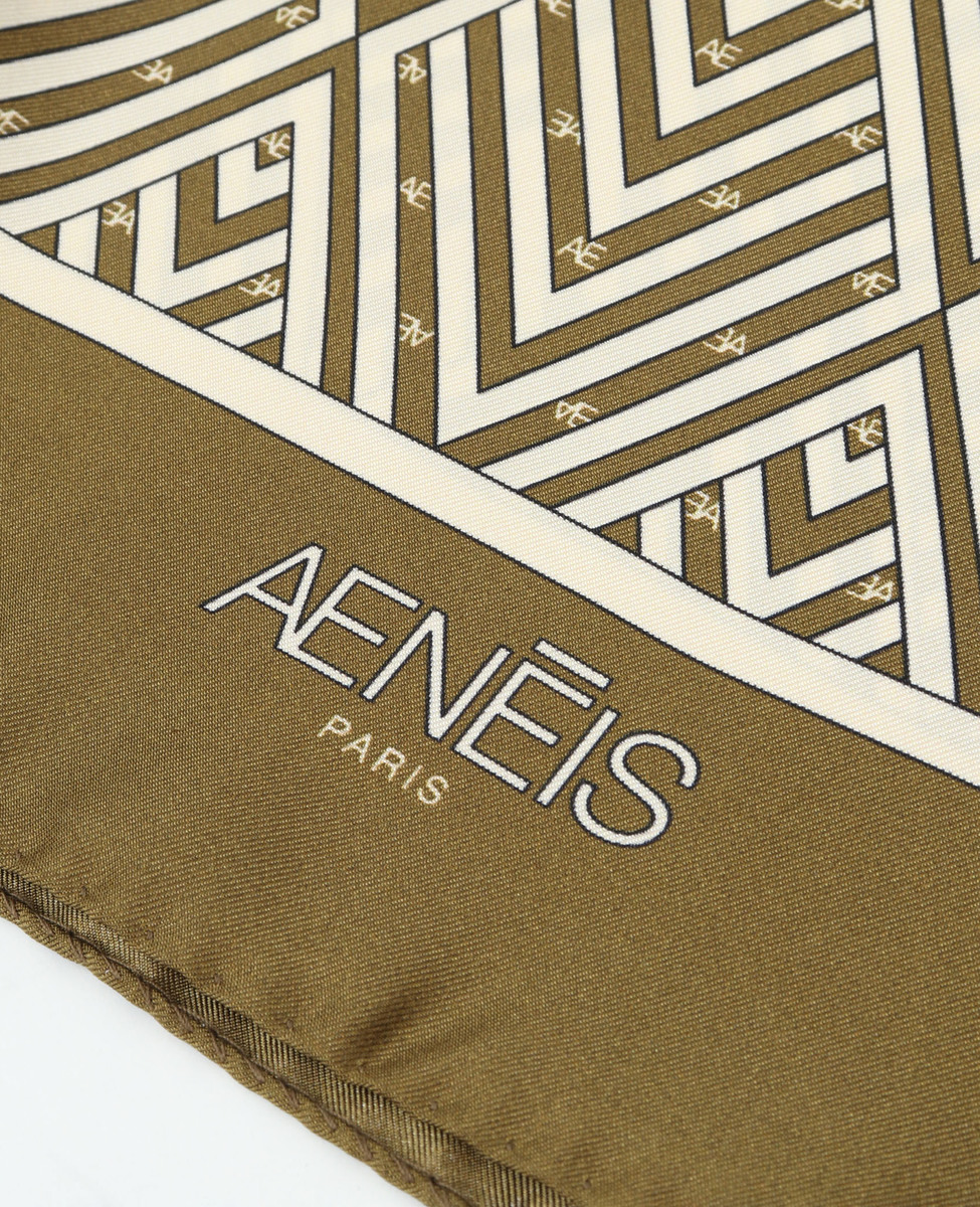 AENEIS（エネス）】OPTICALシルクスカーフ68｜商品詳細｜メルローズ