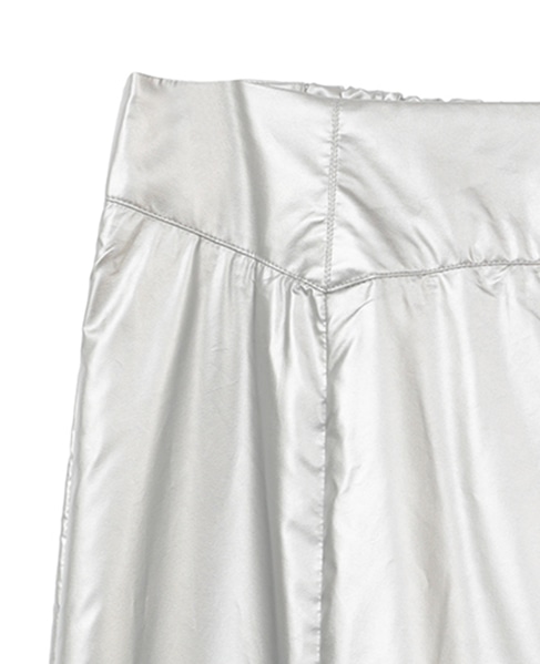 エナメルフェイクレザーパネルスカート 詳細画像 シルバー 15