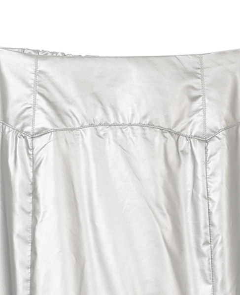 エナメルフェイクレザーパネルスカート 詳細画像 シルバー 16