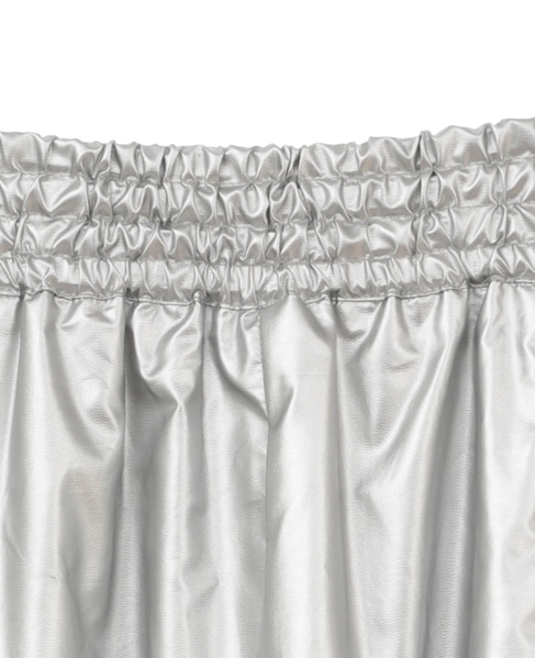 エナメルフェイクレザーパネルスカート 詳細画像 シルバー 17