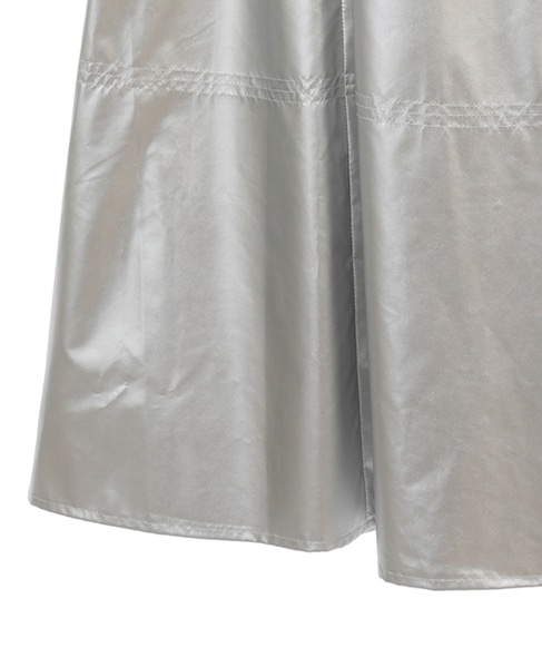 エナメルフェイクレザーパネルスカート 詳細画像 シルバー 18