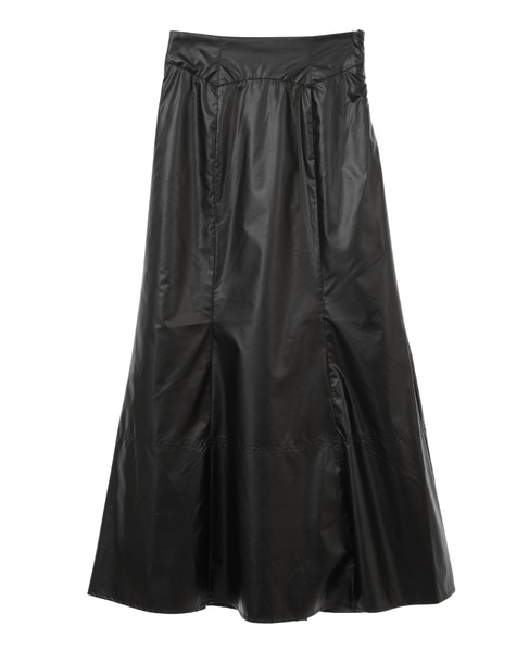 エナメルフェイクレザーパネルスカート 詳細画像 ブラック 11