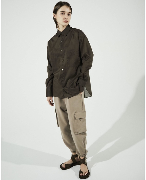 【THE FLATS】OVER SIZE  POCKET SHIRTS 詳細画像 ブラウン 3