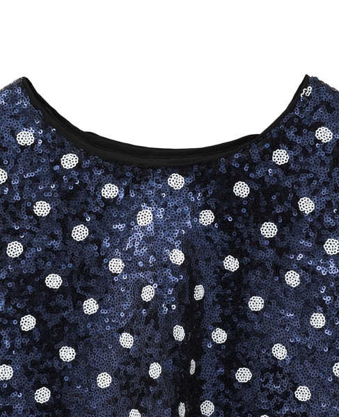 【BAUM UND PFERDGARTEN/バウムウンドヘルガーテン】JIZA スパンコール ブラウス 詳細画像 ネイビー 3