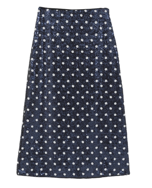 【BAUM UND PFERDGARTEN/バウムウンドヘルガーテン】JILY スパンコール スカート 詳細画像 ネイビー 1
