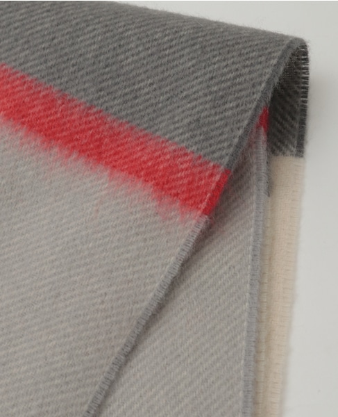 【Joshua Ellis/ジョシュアエリス】CHECK(CPG70*190)　カシミアチェック大判ストール 詳細画像 ホワイト 2
