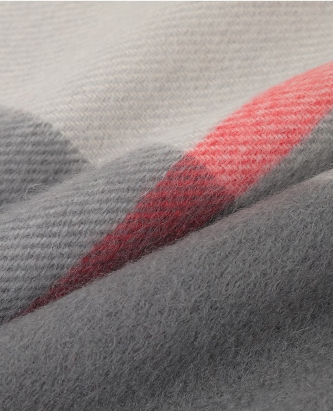 【Joshua Ellis/ジョシュアエリス】CHECK(CPG70*190)　カシミアチェック大判ストール 詳細画像 ホワイト 5