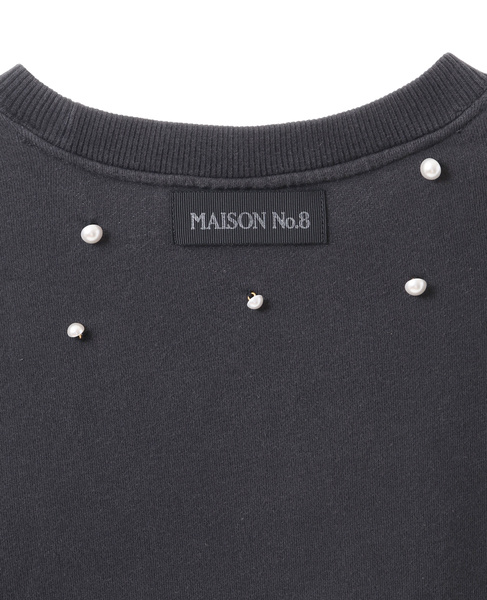 【メルローズ50周年限定】【MAISON No.8別注】リメイクスウェットノースリーブTシャツ 詳細画像 ブラック系その他2 4
