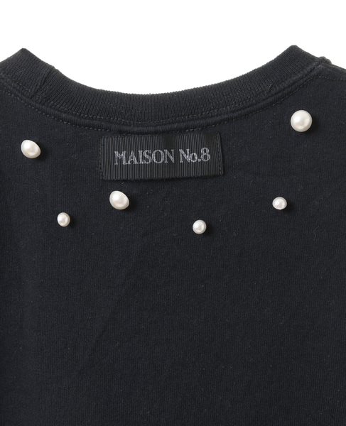 【メルローズ50周年限定】【MAISON No.8別注】リメイクスウェットノースリーブTシャツ 詳細画像 ブラック系その他4 87
