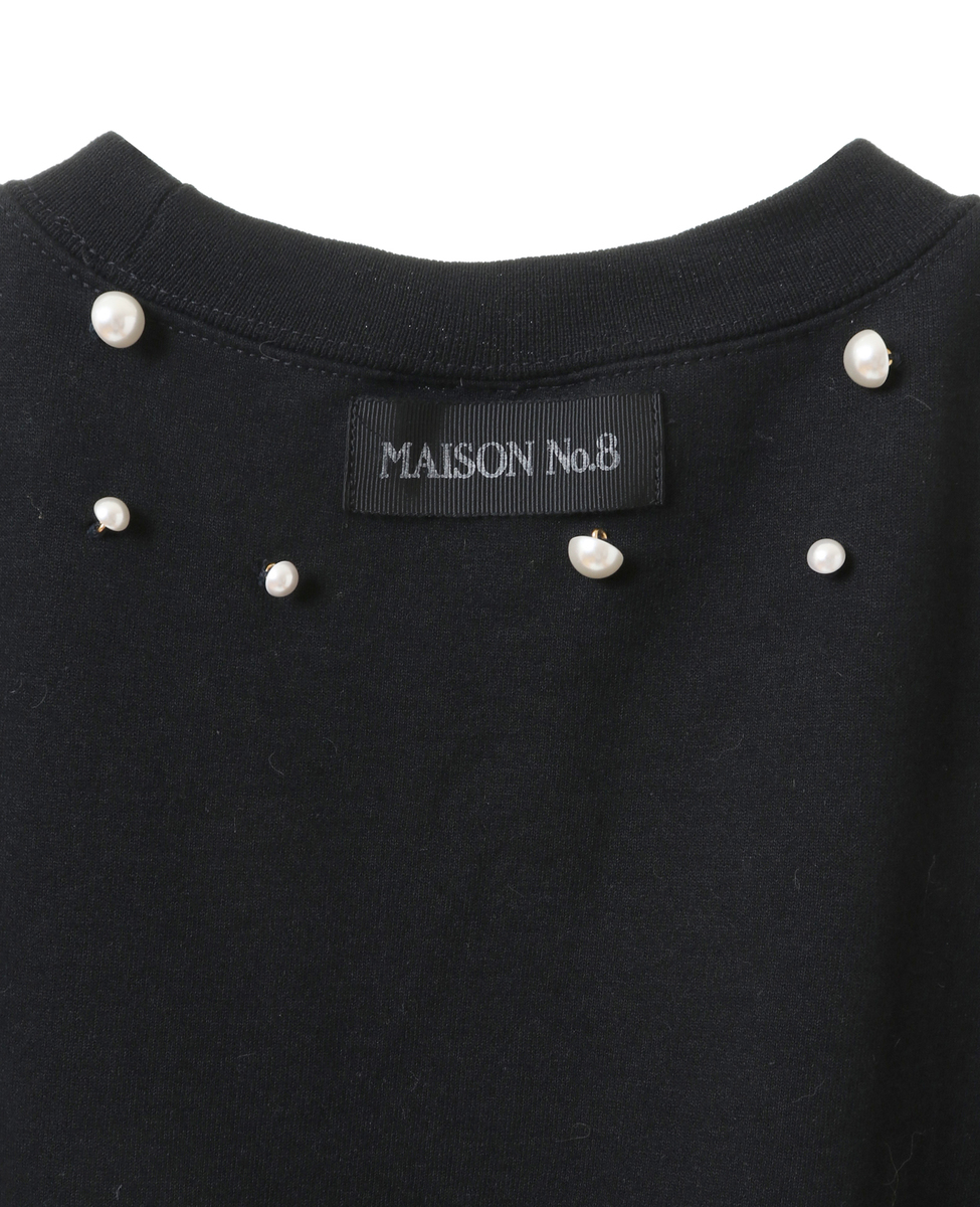 【メルローズ50周年限定】【MAISON No.8別注】リメイクスウェットノースリーブTシャツ 詳細画像 ブラック系その他6 4