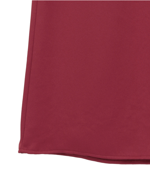 《定番》ウエストオールゴムサテンスカート 詳細画像 レッド 4