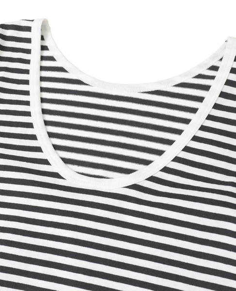 【Le Minor/ルミノア】MADEMOISELLE U カットソー 詳細画像 ホワイトｘブラック 4